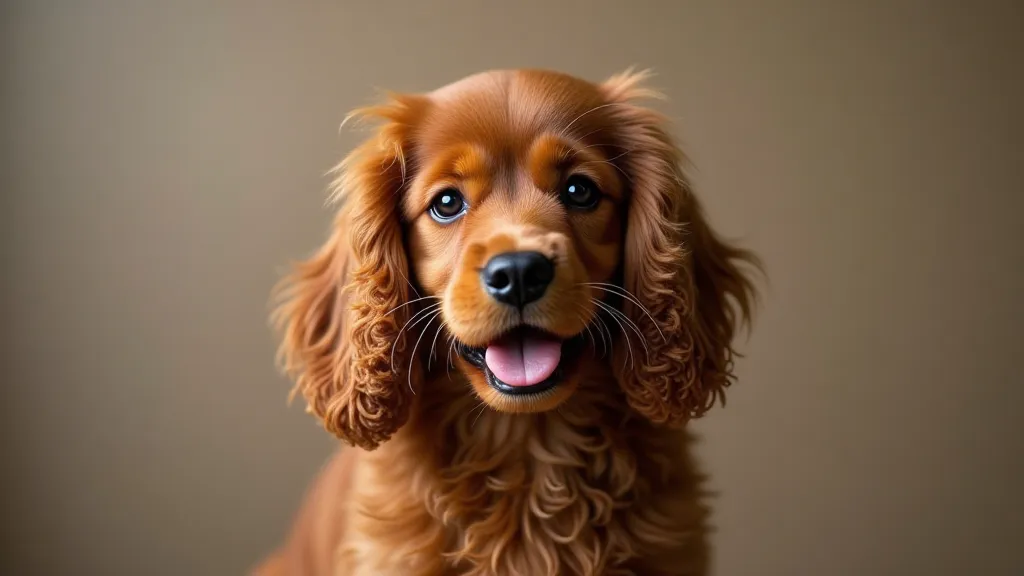 Cocker Spaniel with long, flowing coat