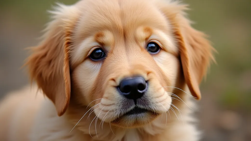 Golden Retriever puppy with fluffy fur