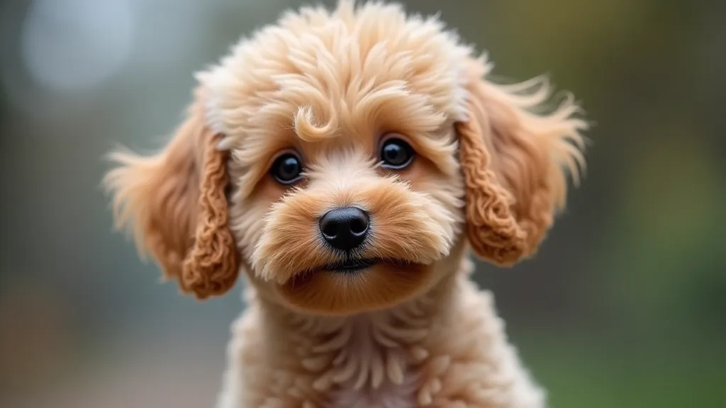 Miniature Poodle with a Teddy Bear clip