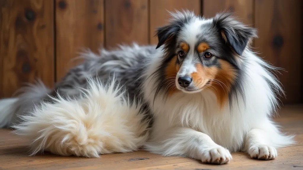 Shed fur from a Sheltie